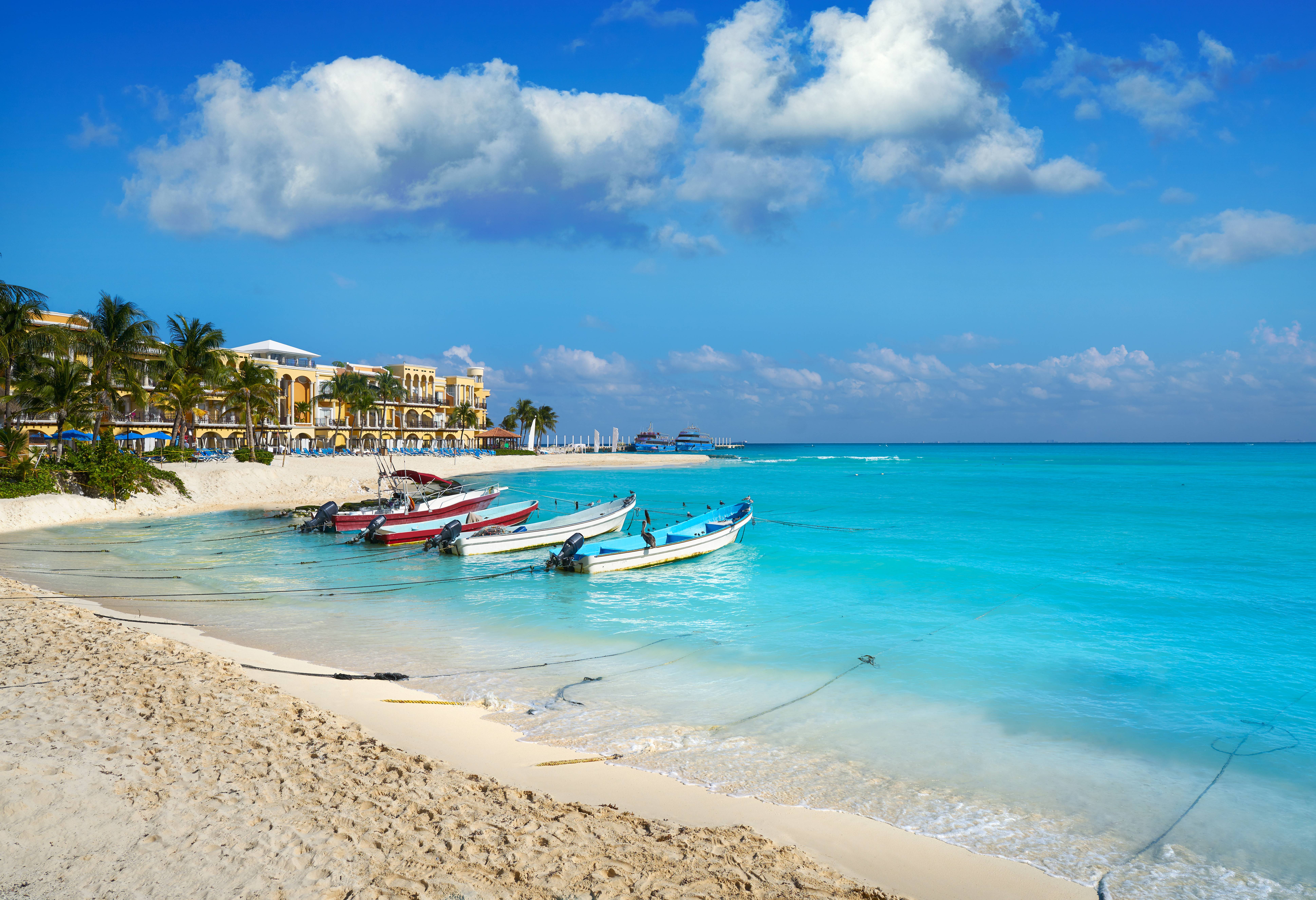 Strand van Playa del Carmen in Yucatan Mexico